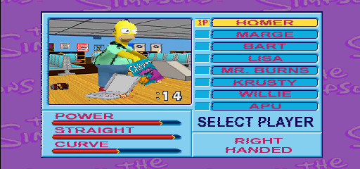 The Simpsons Bowling (GQ829 UAA) Screenthot 2